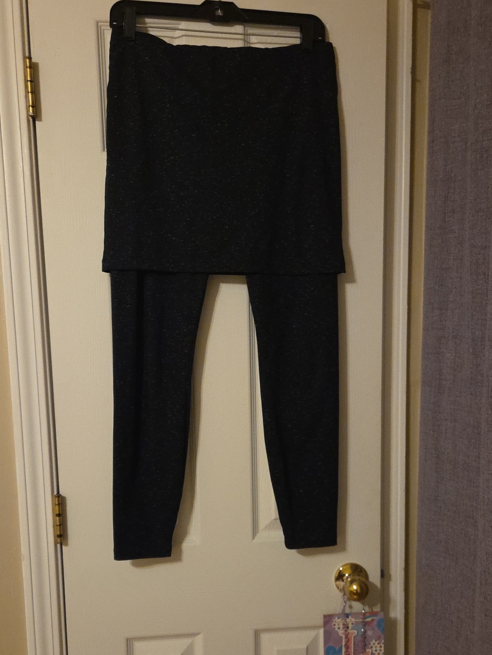 CAbi Black Sparkle Skirted Leggings